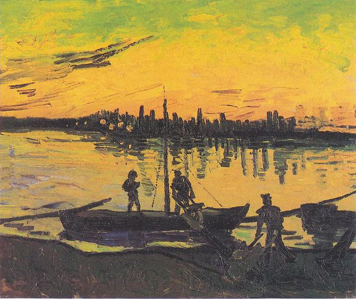 Vincent Van Gogh Dockers in Arles Germany oil painting art